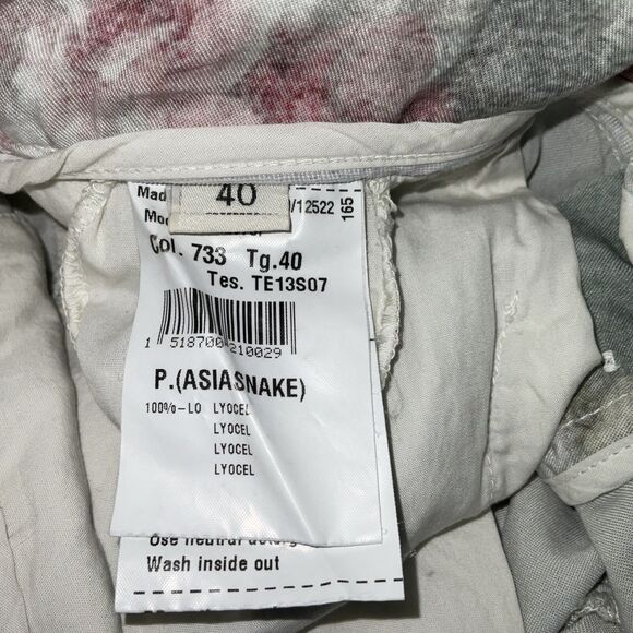 Mason's Forte Dei Marmi Pants Womens Size 32 Green Floral Cargo - Picture 4 of 12